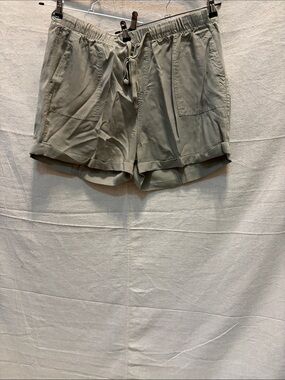 Workshop Republic Clothing Olive Drawstring High-Waist Shorts